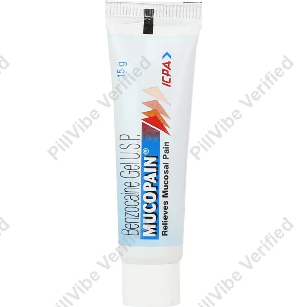 Mucopain Gel Benzocaine for Mouth Ulcer Toothache & Gum Pain