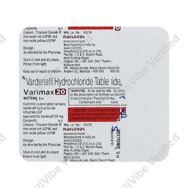 Valif 20mg #1 for ED Treatment